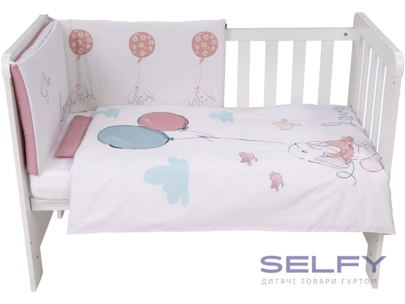 Комплект детского постельного белья Bubaba by FreeON BUNNY IN LOVE (6 шт.), Фото 5