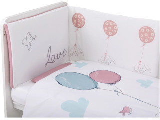 Комплект дитячої постільної білизни Bubaba by FreeON BUNNY IN LOVE (6 шт.)