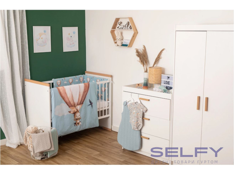 Комплект дитячої постільної білизни Bubaba by FreeON FLYING BUNNY BLUE (6 шт.), Фото 5