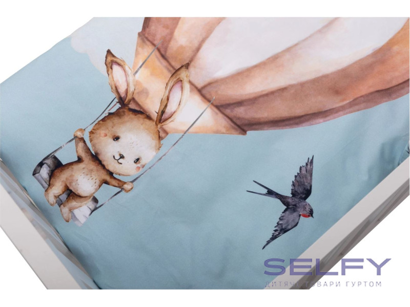 Комплект дитячої постільної білизни Bubaba by FreeON FLYING BUNNY BLUE (6 шт.), Фото 7