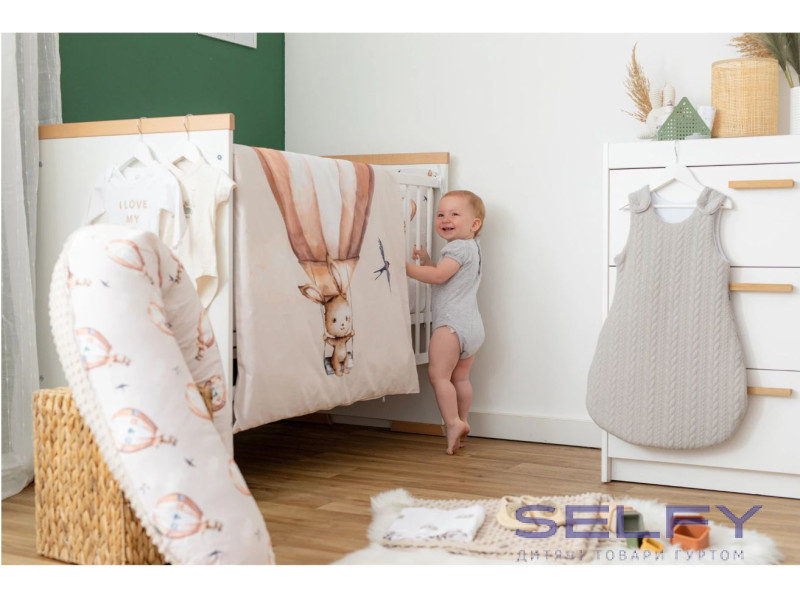 Комплект детского постельного белья Bubaba by FreeON FLYING BUNNY BEIGE (6 шт.), Фото 4