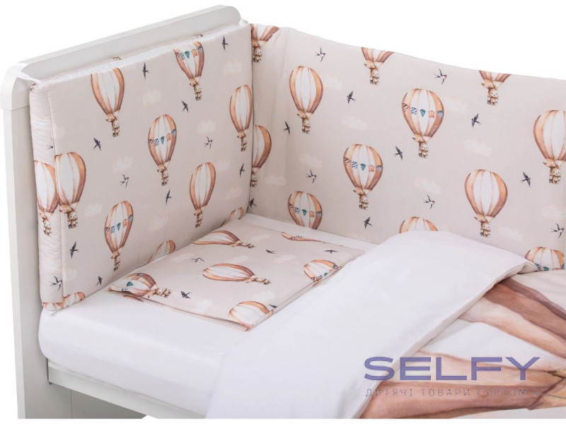 Комплект дитячої постільної білизни Bubaba by FreeON FLYING BUNNY BEIGE (6 шт.), Фото 1