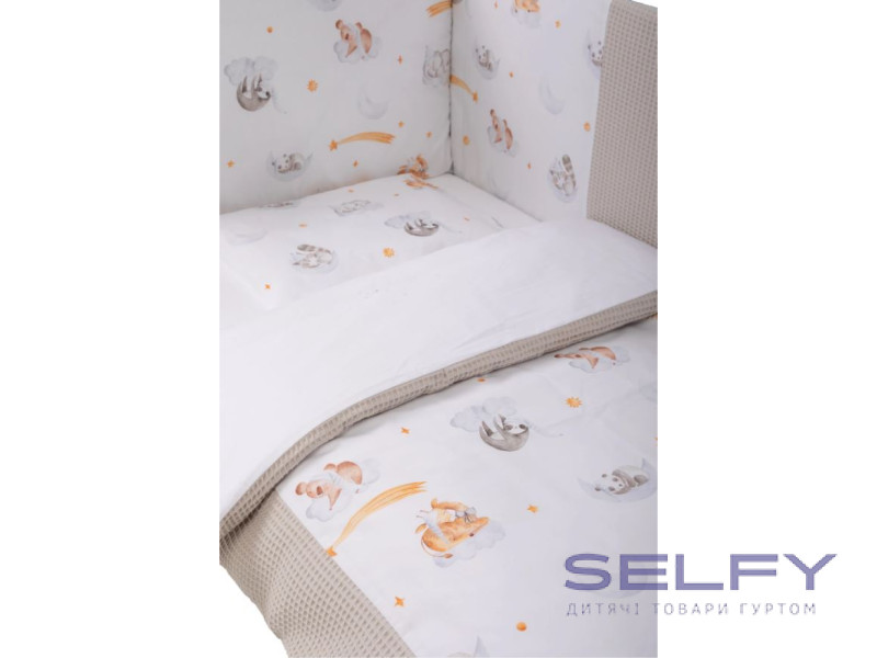 Комплект детского постельного белья Bubaba by FreeON SLEEPY ANIMALS (6 шт.), Фото 5