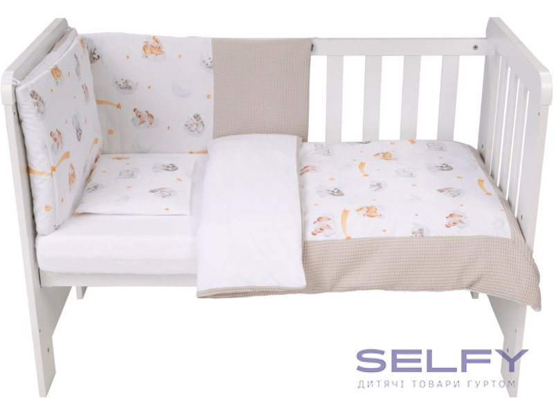 Комплект дитячої постільної білизни Bubaba by FreeON SLEEPY ANIMALS (6 шт.), Фото 3