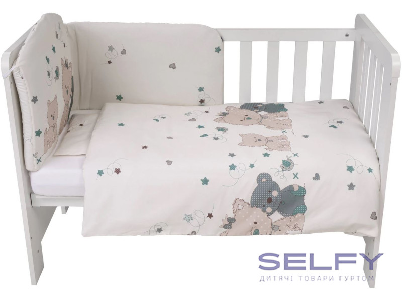 Комплект детского постельного белья Bubaba by FreeON ROMANTIC TEDDY (6 шт.), Фото 3