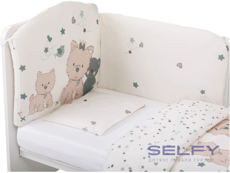 Комплект дитячої постільної білизни Bubaba by FreeON ROMANTIC TEDDY (6 шт.), Фото 1