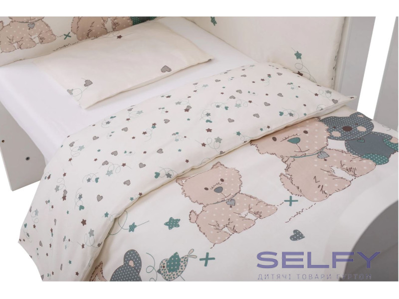 Комплект дитячої постільної білизни Bubaba by FreeON ROMANTIC TEDDY (6 шт.), Фото 4
