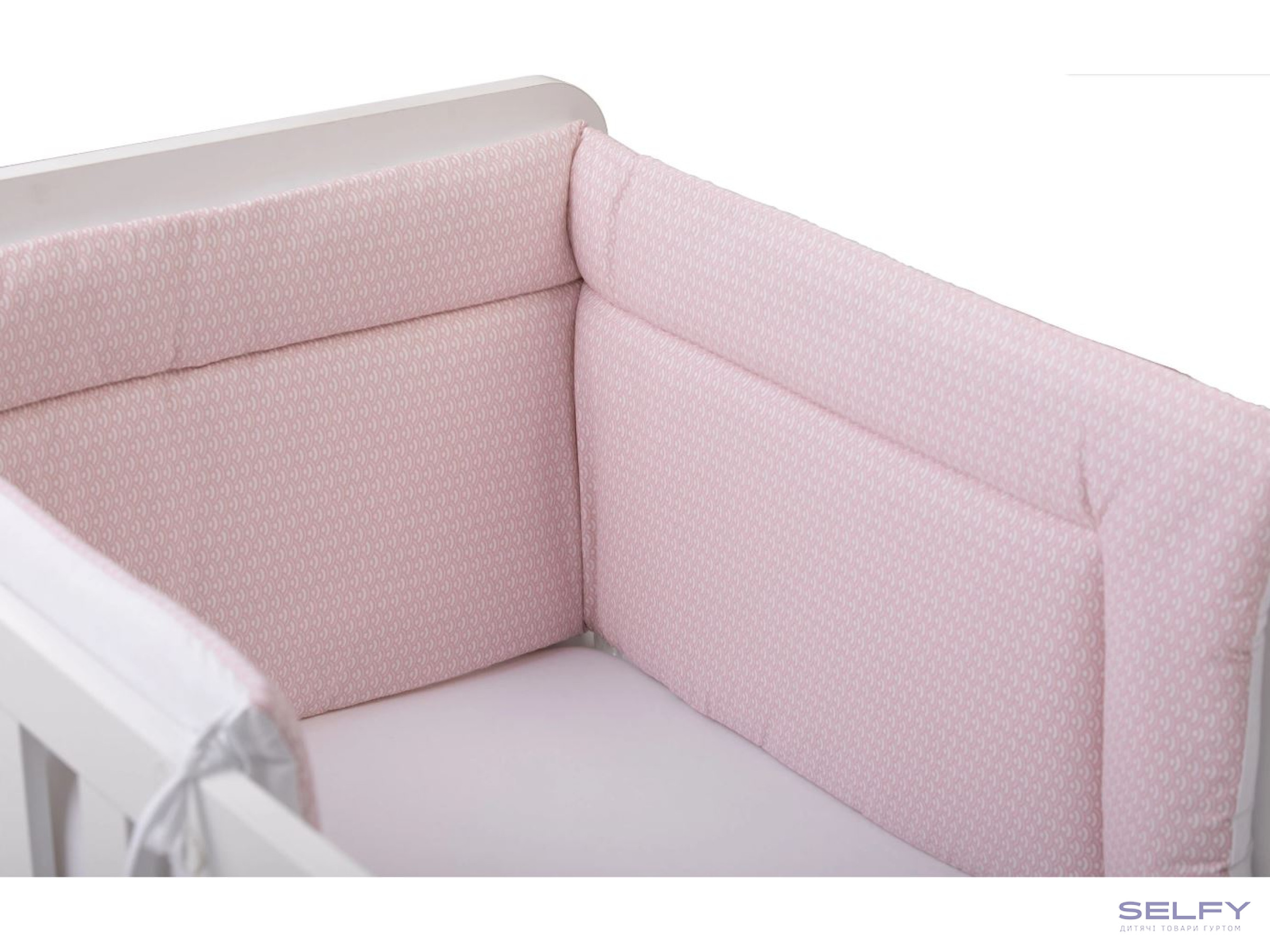 Бортик для дитячого ліжечка Bubaba by FreeON PINK 190х40 см, Фото 1