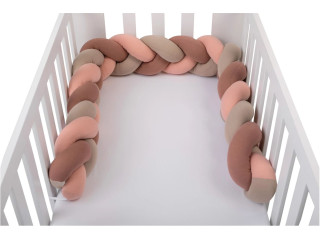 Бортик-косичка для детской кроватки Bubaba by FreeON PINK 235х15 см