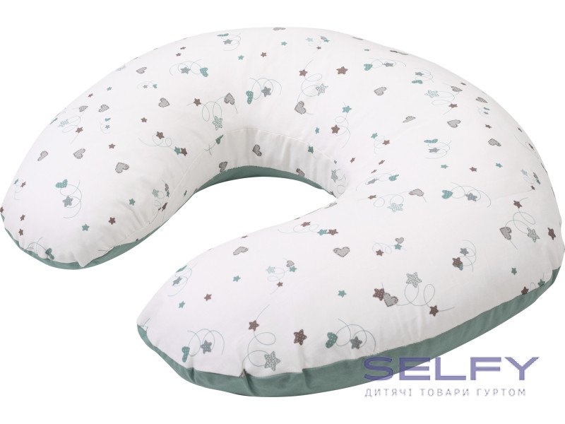 Подушка Bubaba by FreeON GREEN STARS 70х60 см, white - green, Фото 1