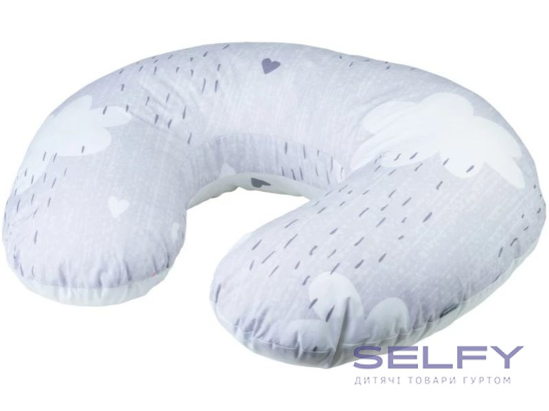 Подушка Bubaba FreeON Hearts and Clouds 70х60 см, grey, Фото 1