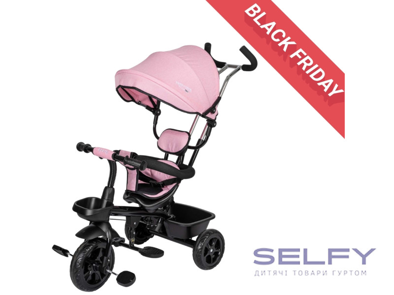 Триколісний дитячий велосипед Free2Move Sport, black - pink, Фото 1