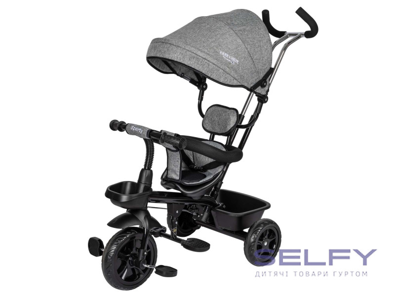 Триколісний дитячий велосипед Free2Move Sport Black Grey, Фото 3