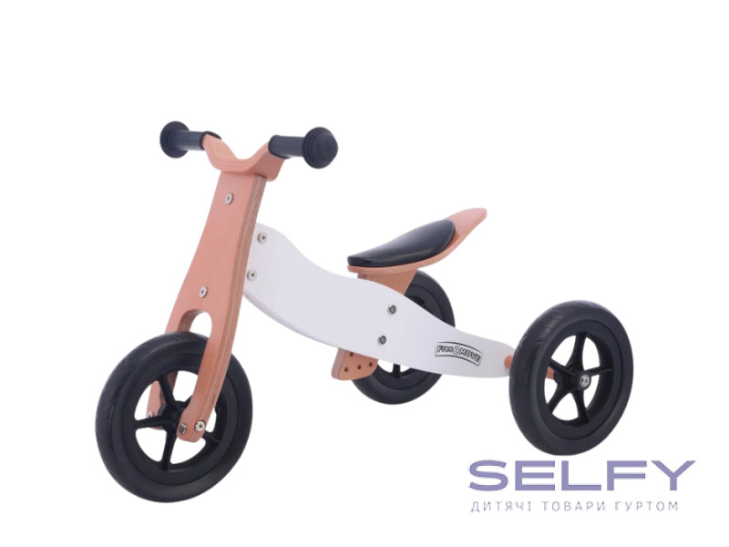 Біговел Free2Move 2 в1, brown - white, Фото 3