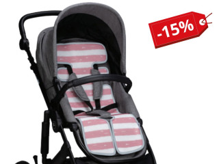 Підкладка для коляски та автокрісла FreeON, pink - white