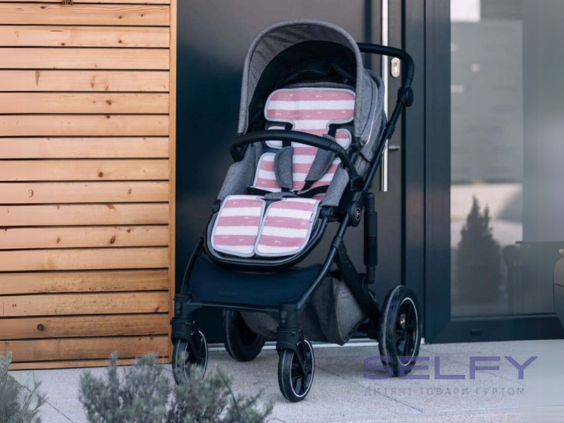 Підкладка для коляски та автокрісла FreeON, pink - white, Фото 5