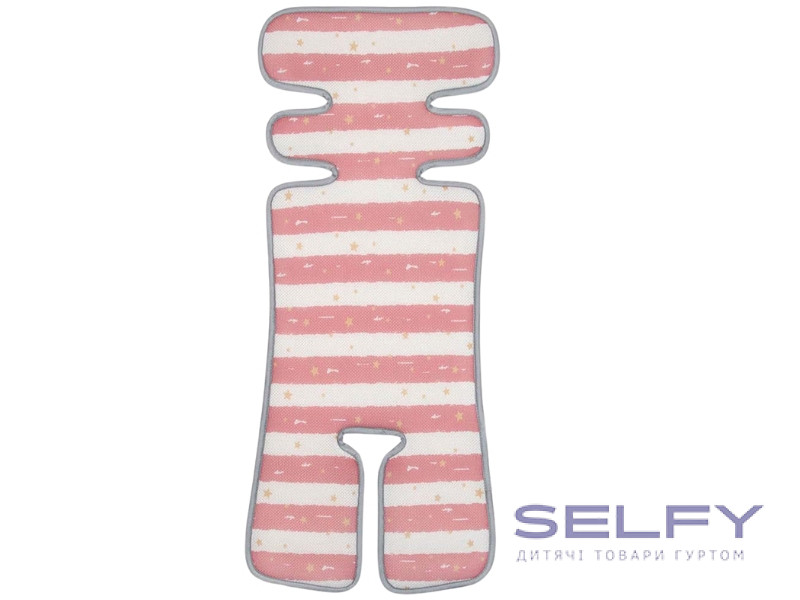 Подкладка для коляски и автокресла FreeON, pink - white, Фото 4