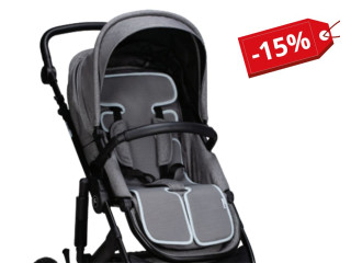 Підкладка для коляски та автокрісла FreeON, grey - white