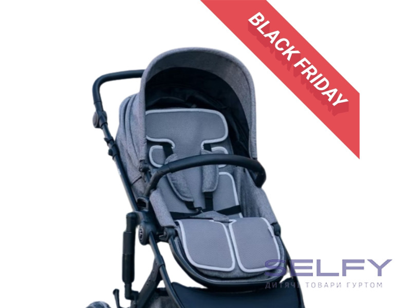 Підкладка для коляски та автокрісла FreeON, grey - white, Фото 1