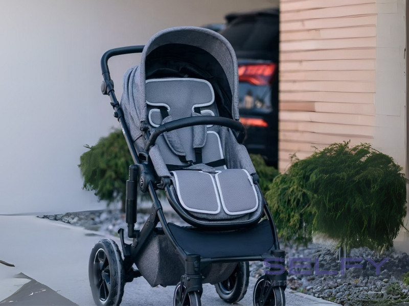 Підкладка для коляски та автокрісла FreeON, grey - white, Фото 1