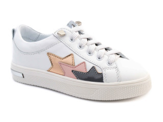 Кросівки Ш-516 біла шкіра, зірки 29-39