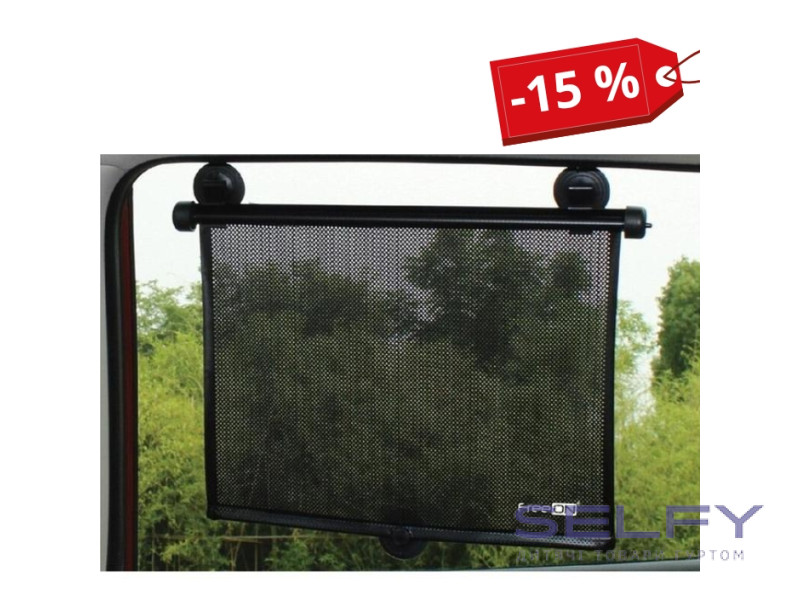 Шторка сонцезахисна в автомобіль FreeON 41×50 см, black, Фото 1