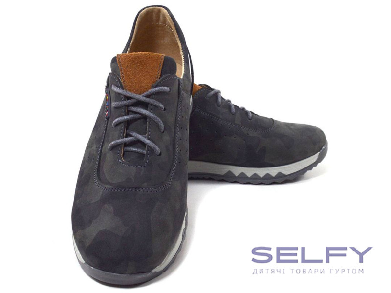 Кроссовки 0119-3-56524, серые, нубук 31-37 АКЦИЯ, Фото 3