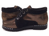 Кожаные ботинки золотые с черным замшем/кожа на байке 31-36 размеры., Фото 5