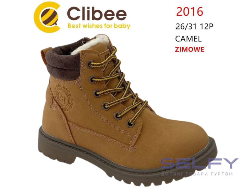 Ботинки зимние Clibee 2016 camel 26-31, Фото 1