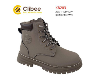 Ботинки детские Clibee KB203 khaki-brown 26-31