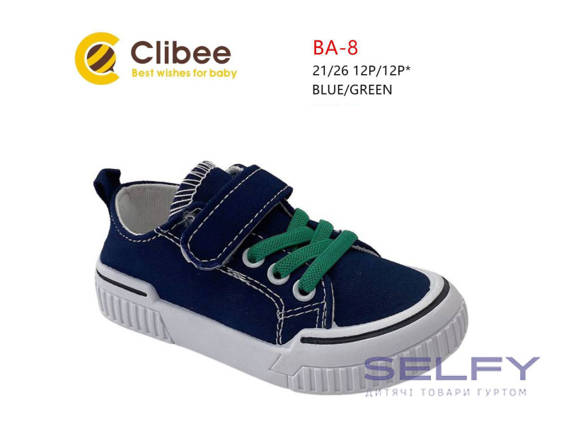 Кеди дитячі Clibee BA-8 blue-green 21-26, Фото 1