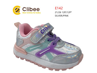 Кроссовки детские Clibee E142 silver-pink 21-26