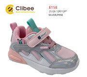 Кроссовки детские Clibee E158 silver-pink 21-26
