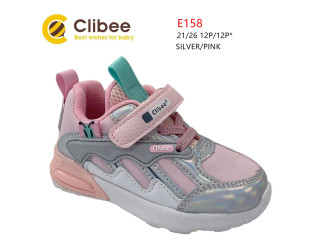 Кроссовки детские Clibee E158 silver-pink 21-26