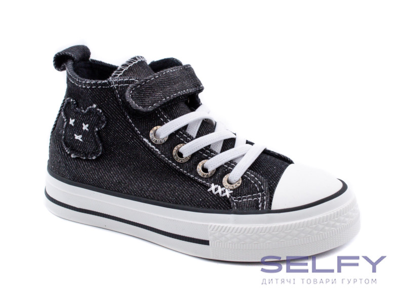 Кеди дитячі Apawwa RC356 black 26-31, Фото 1