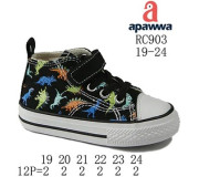 Кеди дитячі Apawwa RC903 black 19-24