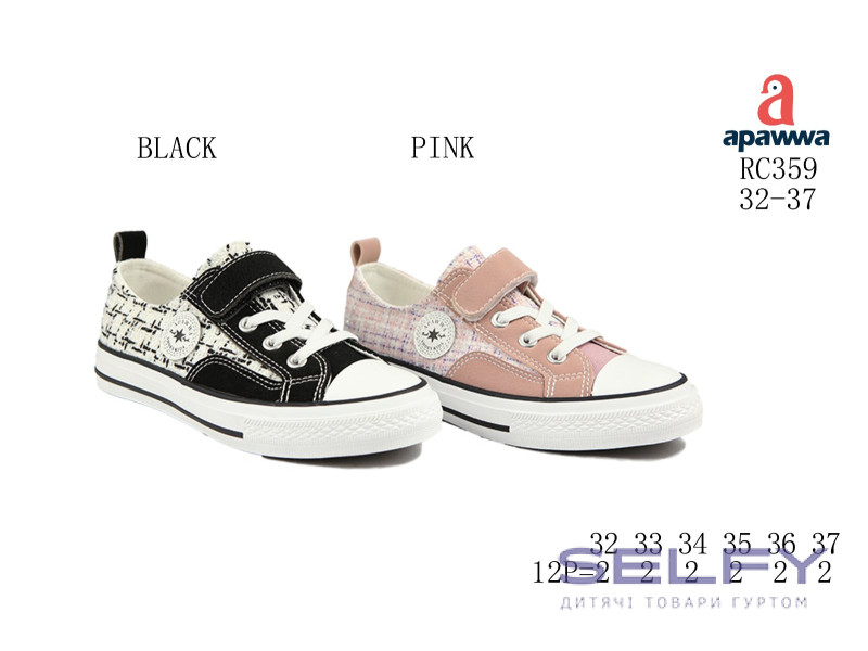 Кеды детские Apawwa RC359 black 32-37, Фото 1