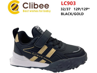 Кроссовки детские Clibee LC903 black-gold 32-37
