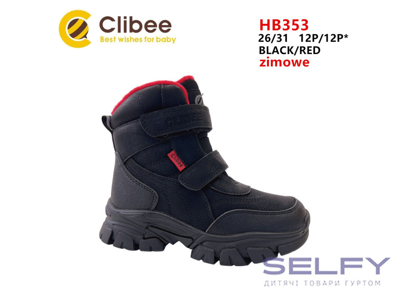 Ботинки детские Clibee HB353 black-red 26-31 (26р, 27р, 28р, 29р), Фото 1