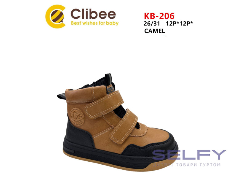 Ботинки детские Clibee KB-206 camel 26-31, Фото 1