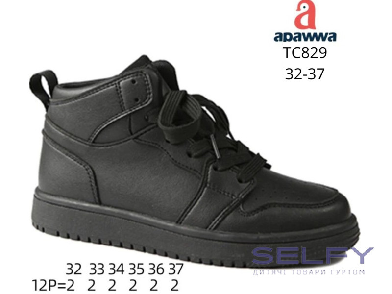 Хайтопы детские Apawwa TC829 black 32-37, Фото 1