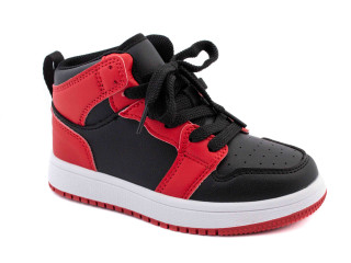 Хайтопы детские Apawwa TC828 black-red 26-31
