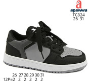 Кроссовки детские Apawwa TC824 black-grey 26-31