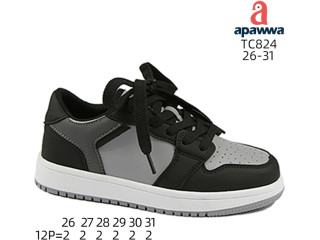 Кроссовки детские Apawwa TC824 black-grey 26-31