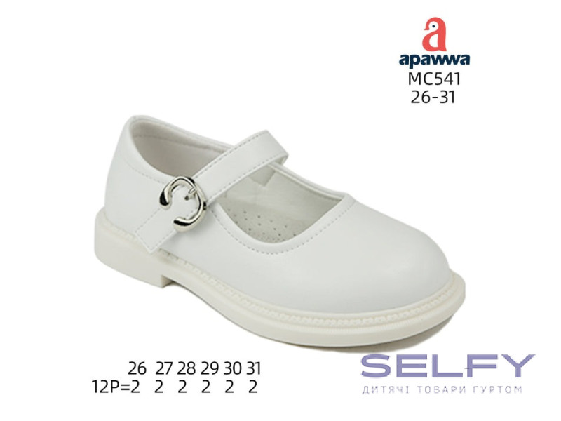 Туфлі дитячі  Apawwa MC541 white 26-31, Фото 1