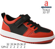 Кросівки дитячі Apawwa TC822 black-red 32-37