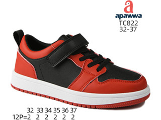 Кросівки дитячі Apawwa TC822 black-red 32-37
