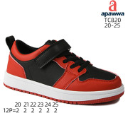 Кроссовки детские Apawwa TC820 black-red 20-25