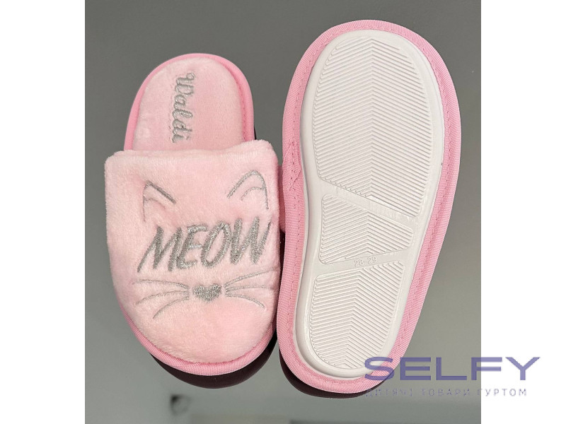 Тапочки Memory Waldi Home 28-37 рожеві, meow, Фото 3