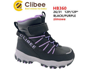 Ботинки детские Clibee HB360 black-purple 26-31